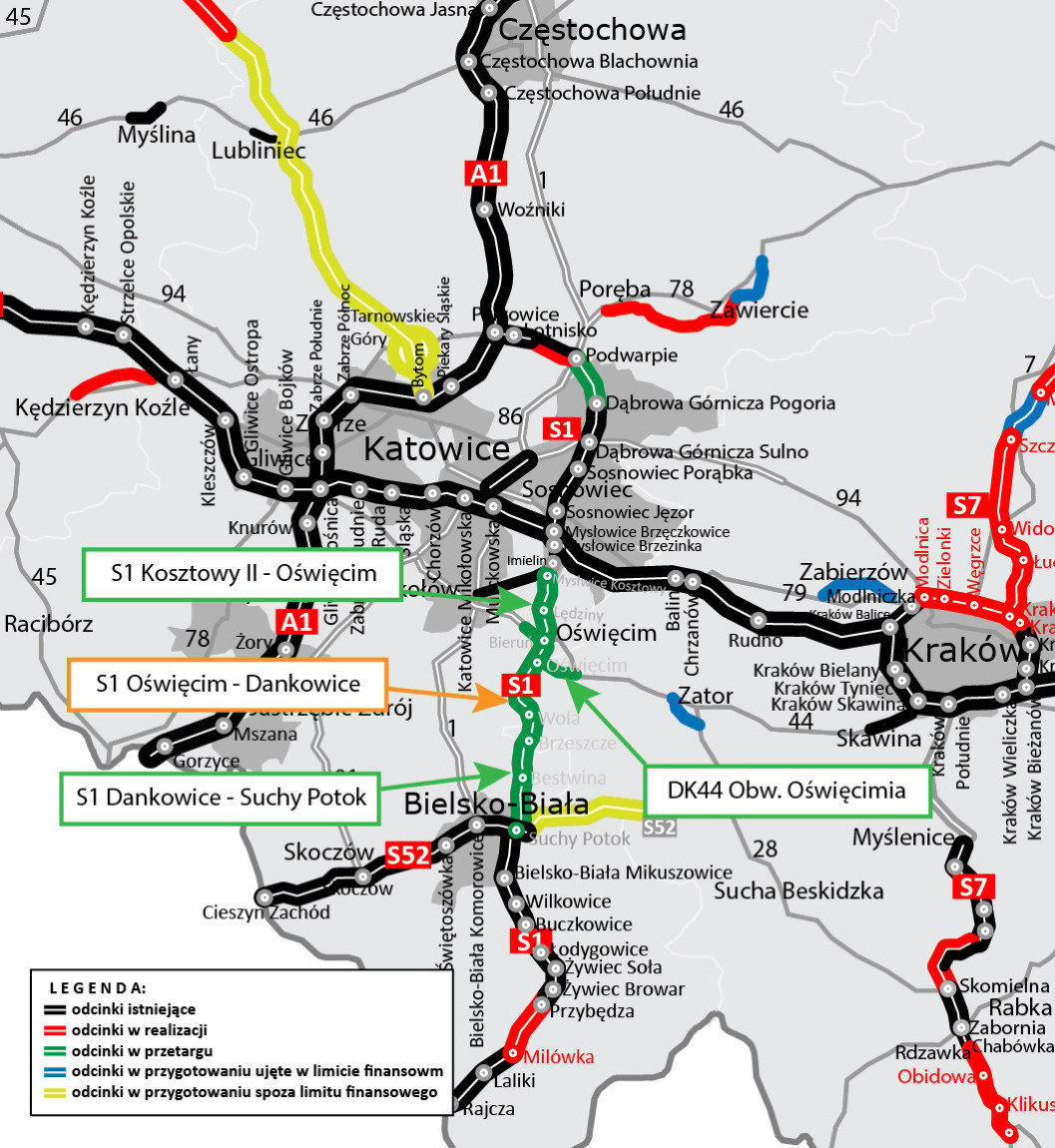 Jest decyzja środowiskowa na budowę S1 z Bielska-Białej do Mysłowic