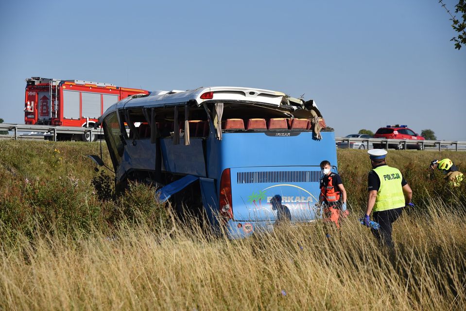 Wypadek autokaru z dziećmi z powiatu żywieckiego, są ranni