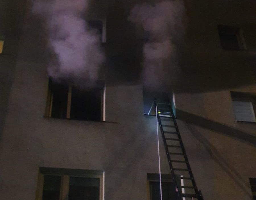 Pożar mieszkania w Bielsku-Bialej