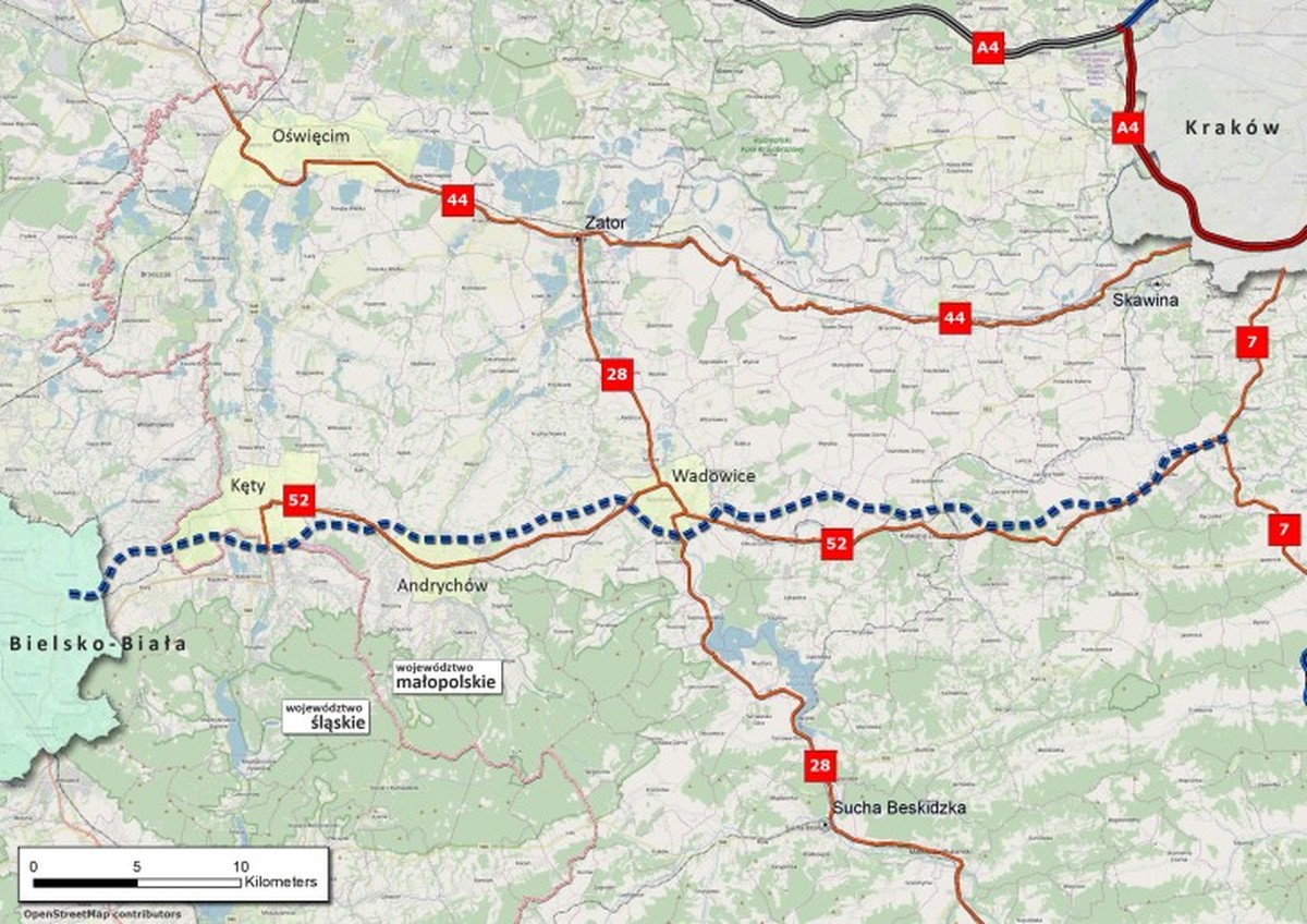 Ekspresówka z Bielska-Białej do Krakowa w nowym rządowym programie budowy dróg